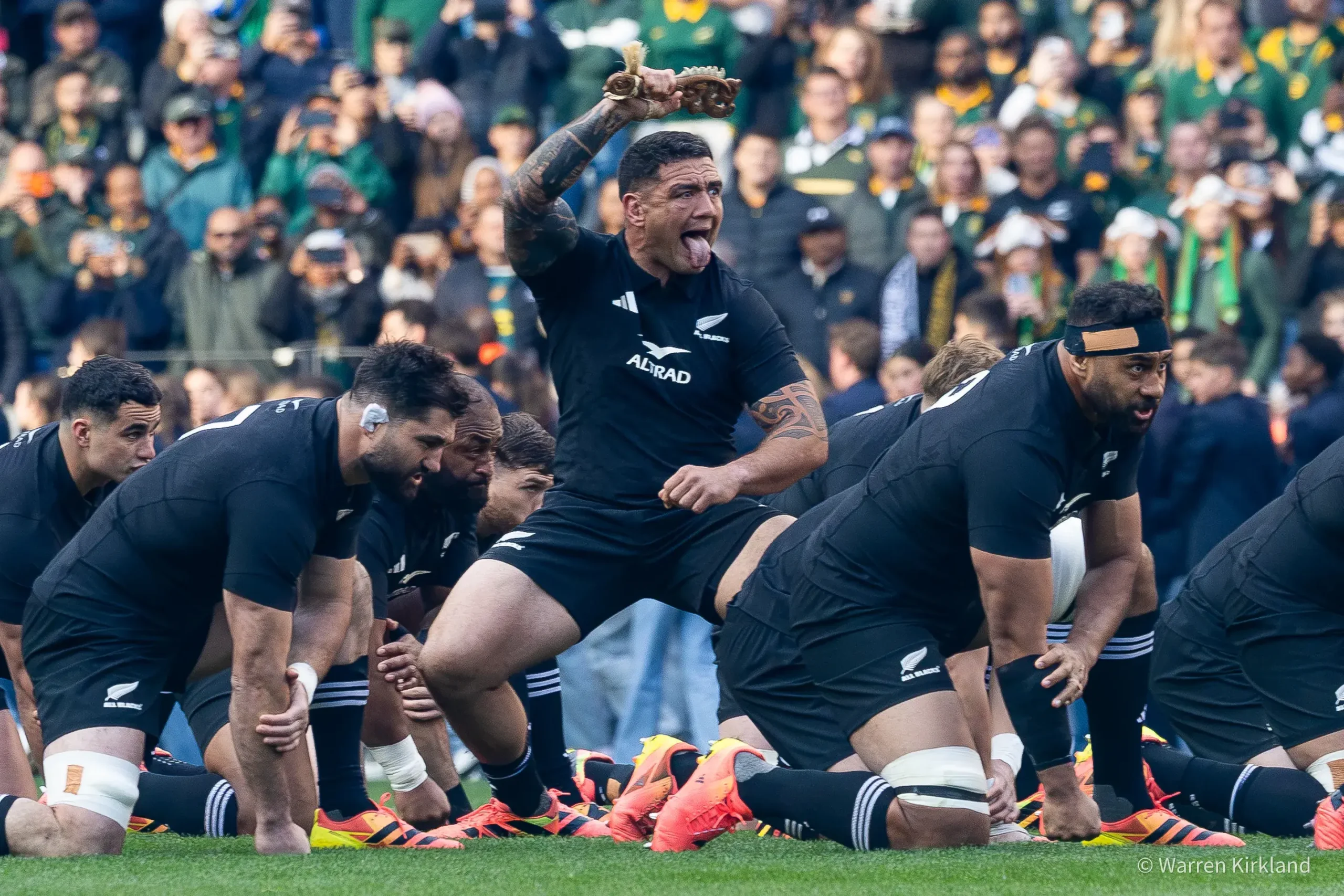 All Blacks Players performing the haka, Rugby's Greatest Rivalry Tour - Springboks vs All Blacks