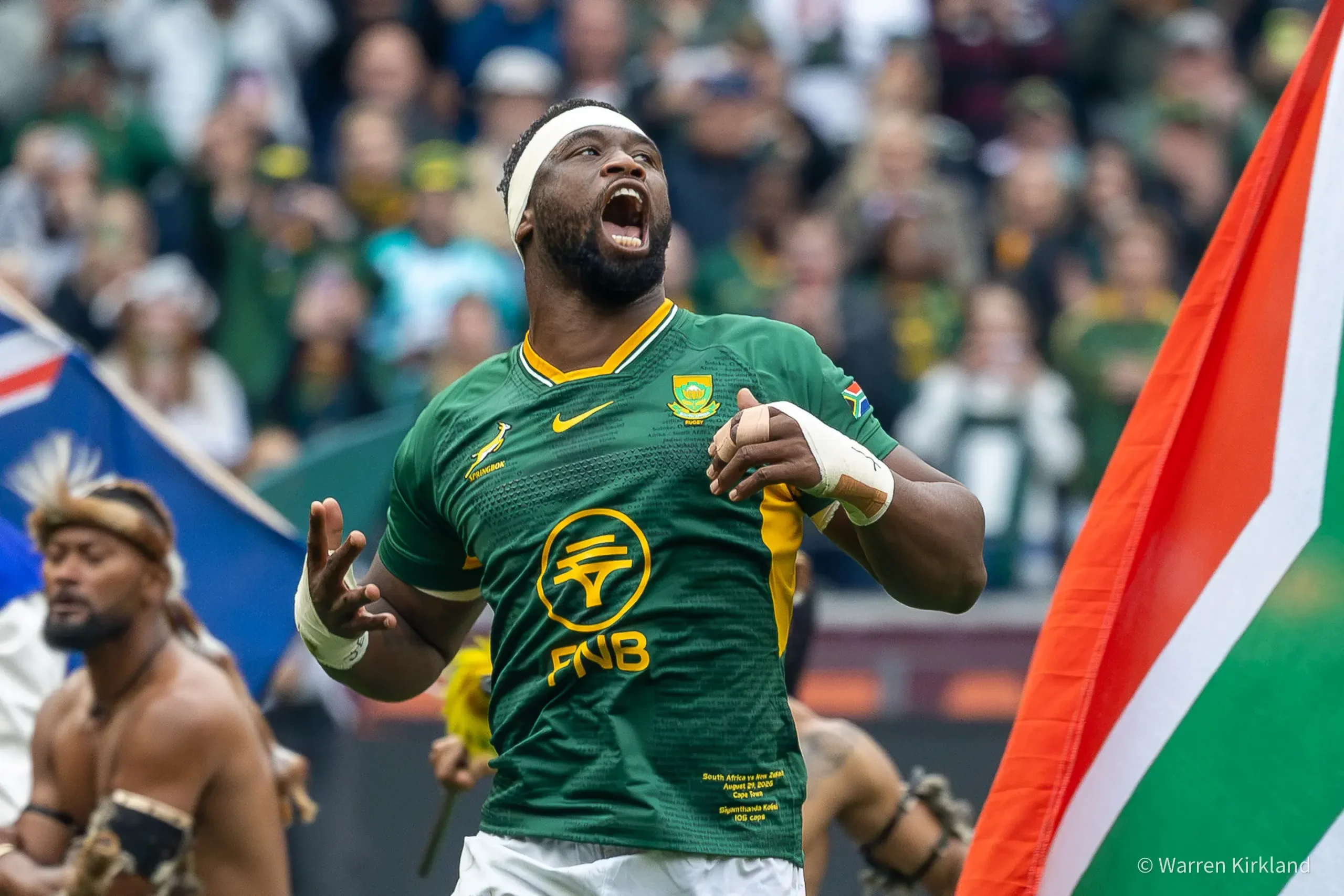Springbok player celebrating after a match, South Africa, Rugby's Greatest Rivalry Tour - Springboks vs All Blacks
